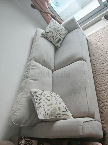 Light grey fabric 2-seater sofa - well kept
