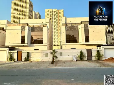 Villa for sale in Al-Amrah area, 7 rooms with swimming pool and roof, including electricity, water and air conditioning, super deluxe finishing, bank
