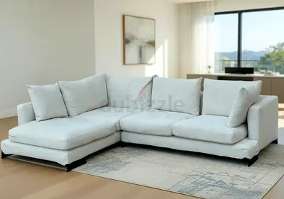 Feather 🪶 filled beige Camerich L shape sofa