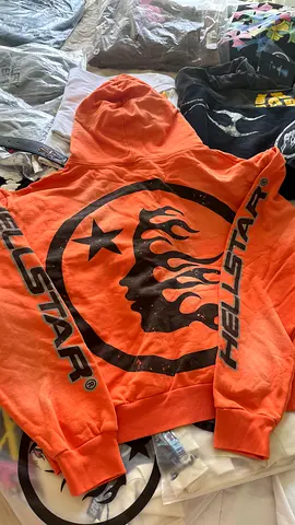 hellstar orange hoodie