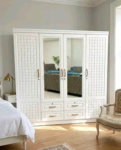 Modern style 4door wardrobe with mirror
