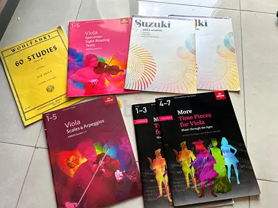 Piano and Viola books