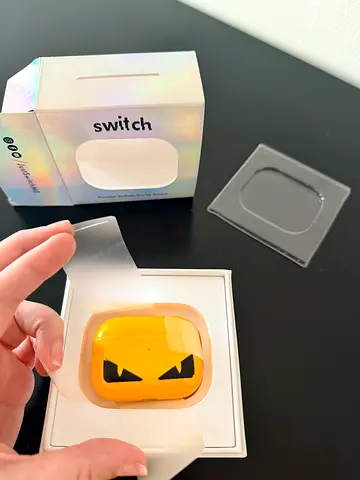 Yellow silicone Fendi edition AirPods - lightly used