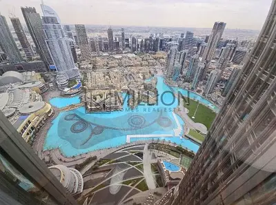 شقة من غرفتي نوم في برج خليفة | إطلالة على الأوبرا والنافورة | الطابق العلوي مفروش