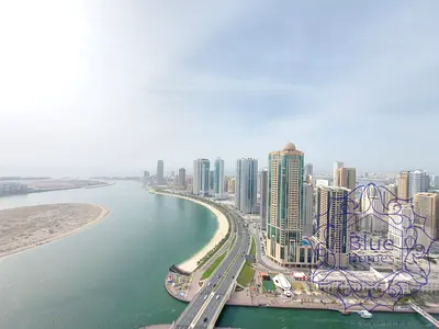 AC Free Sea View 2BR,Both Masters+ Maids Room Parking Gym 75k