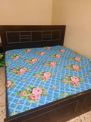 Bed with mattress
