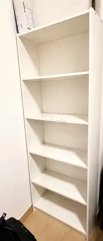 Stylish White Bookcase for Storage