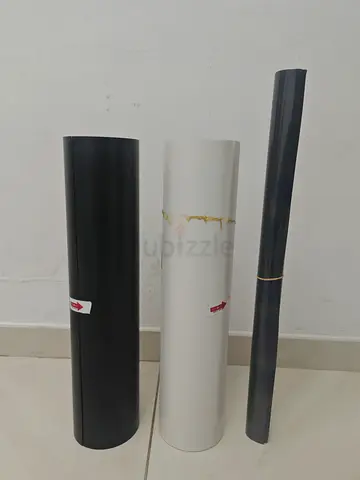 3 Rolls of Black  White Self-Adhesive Vinyl/Wallpaper for t-shirt printing