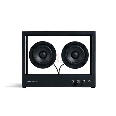Transparent Speaker Small (Black) – Swedish Design, Excellent Condition