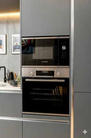 Bosch electric oven and microwave set built-in integrated model 60cm By htcs