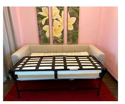 Vimle Pull-out sofa bed with fold-out metal frame and mattress