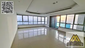 ✨ Spacious 2-bedroom apartment for annual rent in Ajman Corniche Towers with a direct sea view
