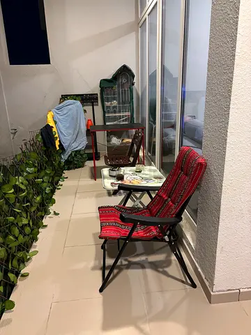 Bedroom with balcony in a fully furnished villa