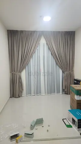 Customized blackout curtains with sheer . Mention Price is for 1 meter