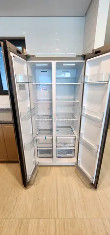 Side-by-side refrigerator, spacious and well maintained