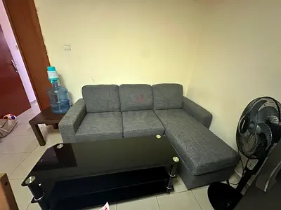 Comfortable Grey L-Shaped Sofa for Sale