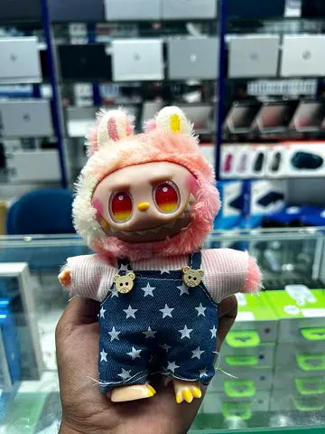 Cute Plush Doll with Overalls