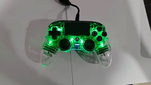 Green Illuminated Gaming Controller