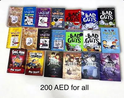 Collection of Childrens Books - Diary of a Wimpy Kid, Dog Man, The Bad Guys, Amulet