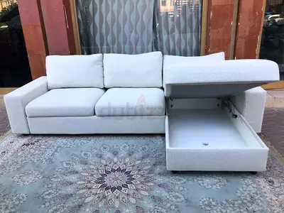 IKEA vimle L Shape Sofa Bed Beige Good condition