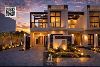 Modern 4-bedroom villa with contemporary finishes, prime location. Ground floor, first floor, and roof. Registration fees included. Ready to move in.