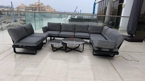 Vulcano Corner 8 Seater With Coffee Table Set