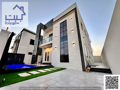 للبيع فيلا بمنطقه الزاهيه عجمان 4غرف ماستر وغرفه خادمه بمسبح