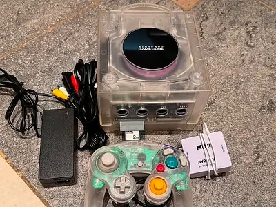Nintendo GameCube pal  1controllor+cables+HDMI converter 512gb GameCube games