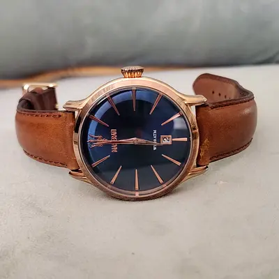 Maserati Stylish Mens Watch with Brown Leather Strap