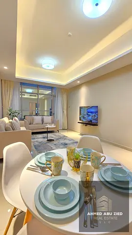 شقة غرفة وصالة مفروشة بالكامل للإيجار في برج جلفا – تشطيبات فاخرة، موقف سيارة، مسبح وجيم، موقع مميز وهادئ – 6500 درهم شهرياً شامل جميع الفواتير والخدم