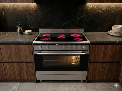 Siemens latest model full electric ceramic 5 hobs cooking range oven fan stove 90x60 BY BNM