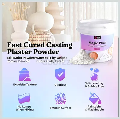 Magic Pour Fast Cured Casting Plaster Powder