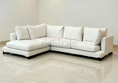 Beige camerich feather filled sofa