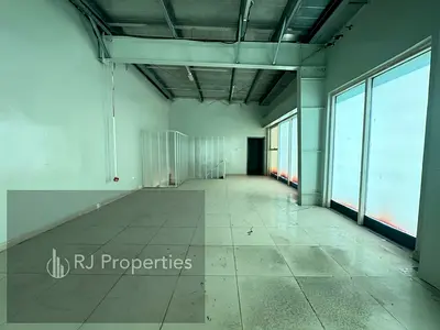 Limited offer luxury shop with mezzanine floor with washroom with parking with office spaces front main road at prime location in industrial 13