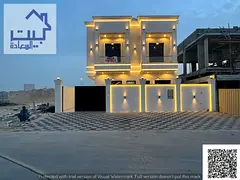 Villa for rent in Al Helio 2, Ajman. Six master bedrooms. Payment in four installments. Close to all