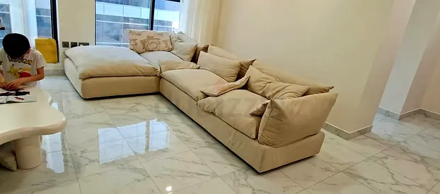 Marina Home L Shape Original Sofa Beige Excellent Condition
