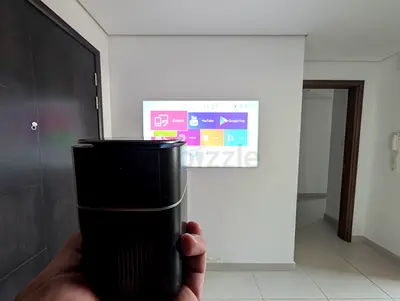 WZATCO A8 DLP Portable Projector Smart Android 9.1 5G WiFi Support 1080P Full HD