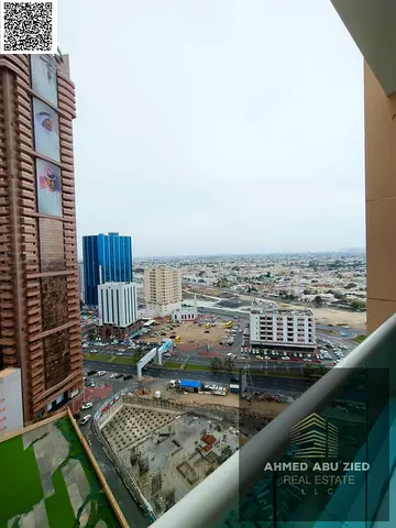 اكبر وارقي شقة غرفه وصاله للايجار السنوي في عجمان الراشديه 3 تشطيبات ممتازه غرفه ماستر مطبخ كبير 2 حمام خزائن حائط بلكون تامين شيك باركن مجاني