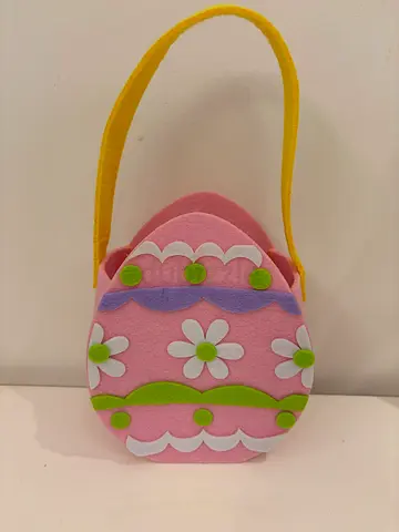 Felt Easter Basket - Pink Egg BRAND NEW