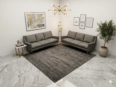 West elm gray color 3+3 seater sofa