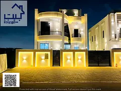 Luxury villa, including registration and ownership fees, near all services, on Sheikh Mohammed Bin Z