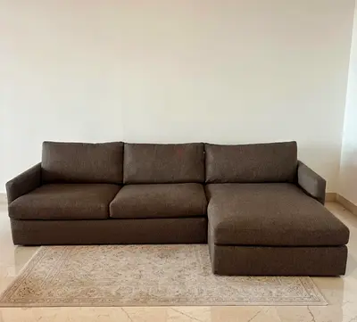 Cratebarrel lounge deep L shape sofa