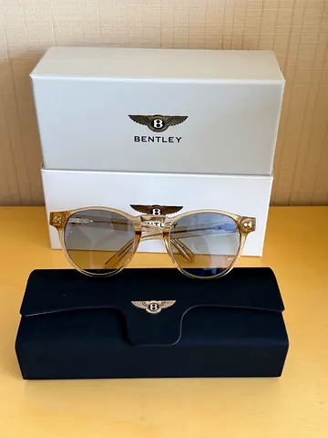 Bentley gold plated sunglasses with original case and box