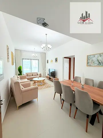 Liwan 2 Dubai for those seeking luxury ✨ A fully furnished apartment 🏠 with hotel-style furnishings, brand new 👑 2 bedrooms 🛏️, living room