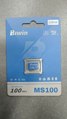 128GB Bwin microSD card MS100 — sealed, up to 100 MB/s