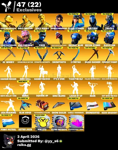 a old fortnite account with alot of skins