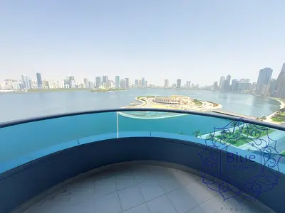 Luxury AC free, Bohaira Water view 3BR+Majlis(4br)+ Gym Pool Parking 165k