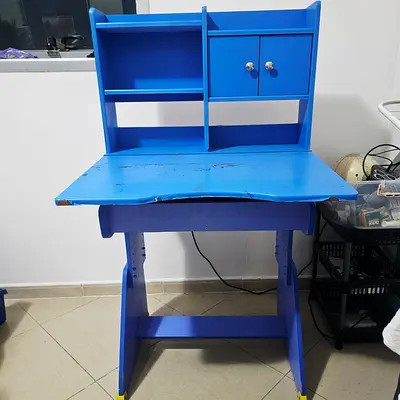 Blue Study Table with Drawer