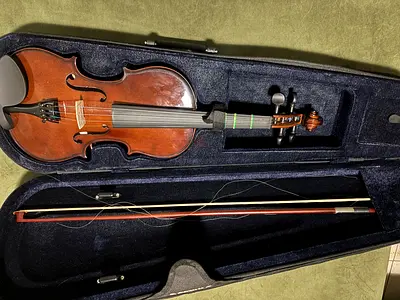 Violin with Carrying Case  Bow