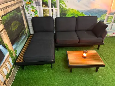 IKEA Outdoor 4 seater L shaped sofa set for garden  balcony in grate condition